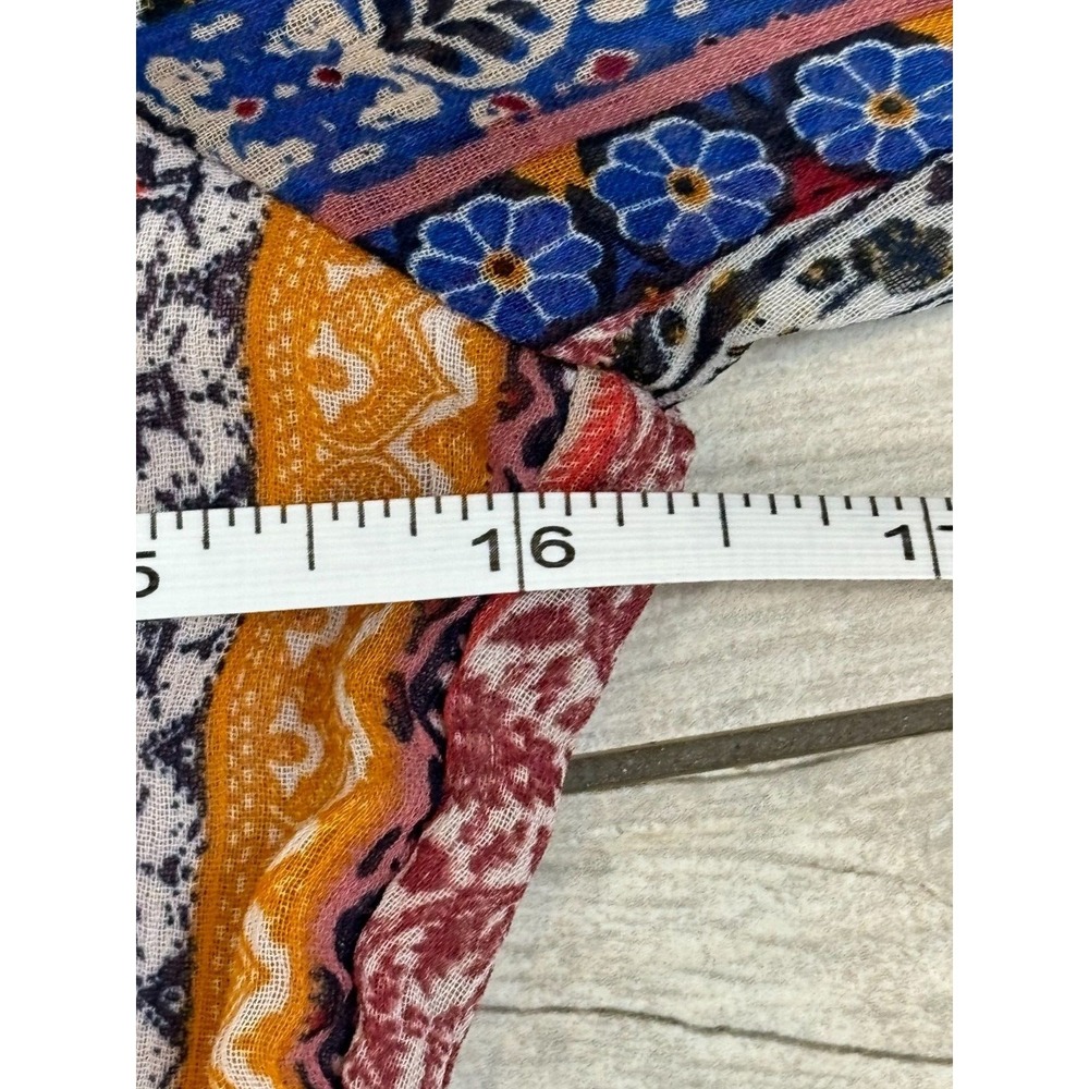 Fig & Flower Floral Tiered‎ Patchwork Boho Smocked Maxi Dress S Cottage Peasant - Picture 10 of 14